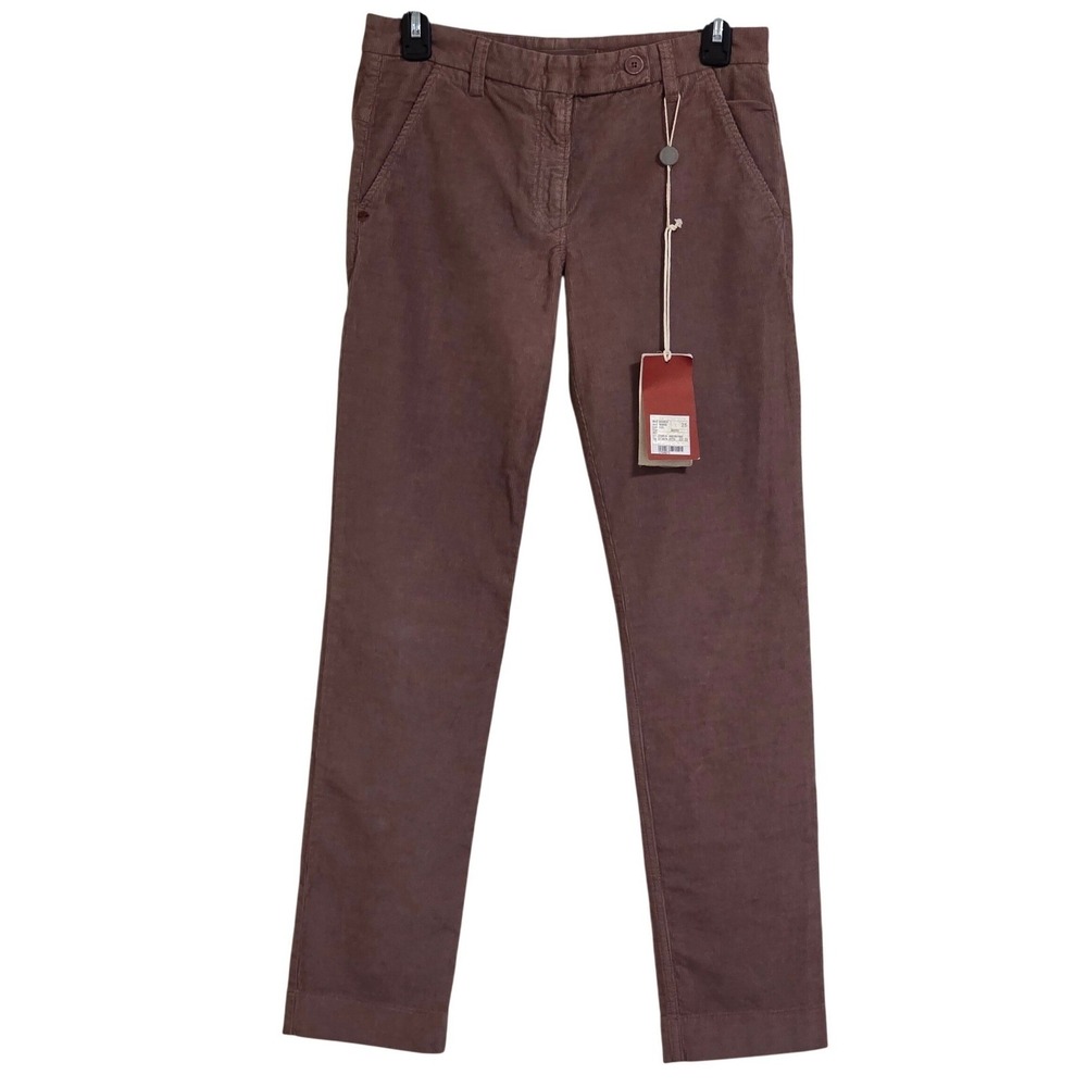 Incotex Corduroy Pants Women 26 Mauve RD4416 Slim Fit Made in Italy NWT
